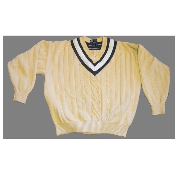 Gant Rugger Men's Sweater Cable Knit V Neck XL Discontinued Line Hand Framed - Picture 4 of 9